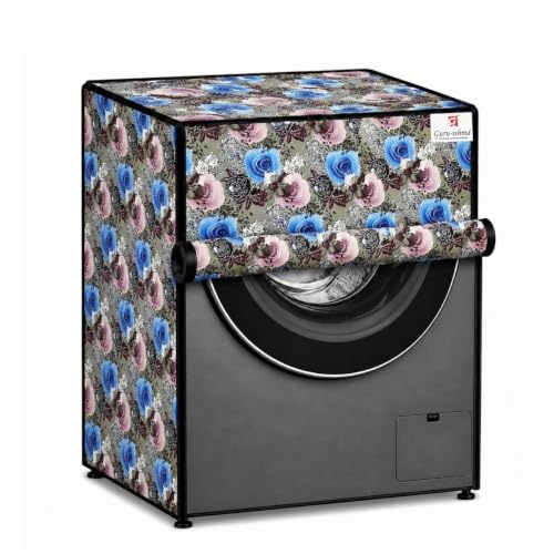 Image of Front Load Fully Automatic Washing Machine Cover for 6.5kg to 8kg | Waterproof & Dustproof Polyester Cover with Zip Closure | Suitable with Samsung, IFB, LG, Bosch & More (61 x 61 x 87 cm)