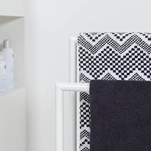 Support à serviette Métal Blanc pour éviter l'humidité au sol - 5