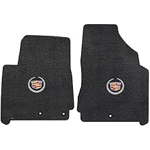 2012-2016 Cadillac SRX Black Velourtex Floor Mats - Crest & Wreath Logo
