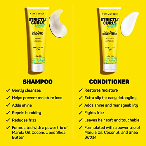 Marc Anthony Strictly Curls 3X Moisture Deep Shampoo & Conditioner For Curl Defining & Anti Frizz - Shea Butter, Marula Oil, Aloe & Coconut Oil - Sulfate Free Color Safe For Dry Damaged Curly Hair thumb #2