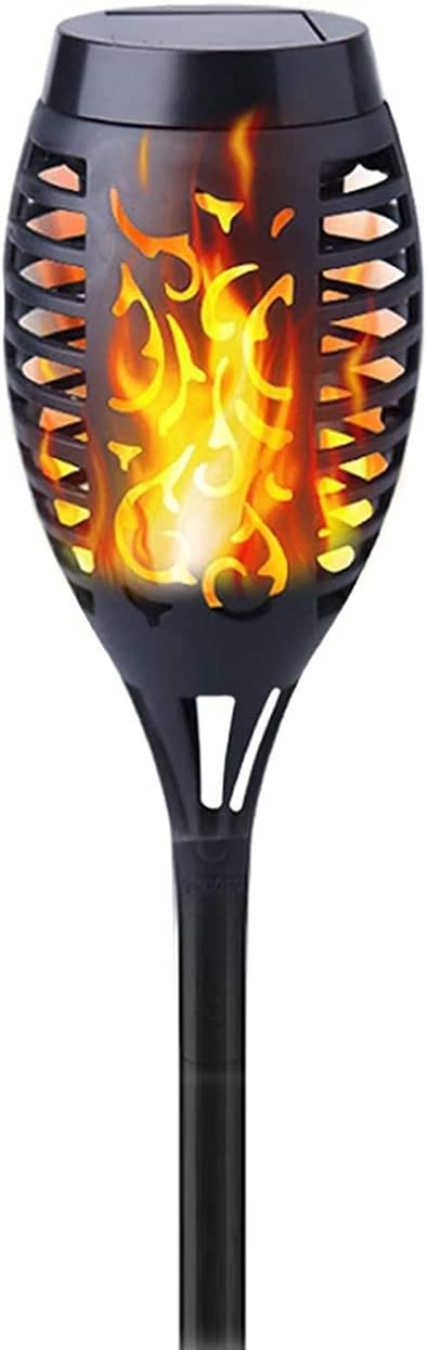 Solar Outdoor Garden Flame Lights - Geemoo Solar Garden Lamps Torch Light with Realistic Flickering Flame Effect, Decorative Lights for Outdoor, Garden, Patio, Lawn, Corridor