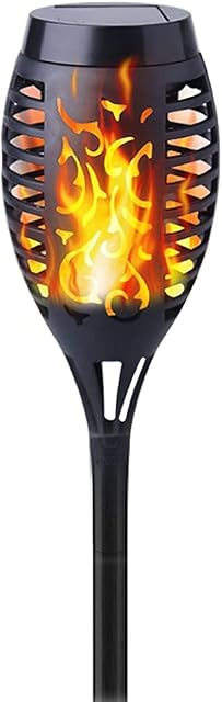 Geemoo 1 Pack Solar Flickering Dancing Flame Lights Waterproof Solar Torch Lights for Outdoor Garden Patio Pathway Yard Driveway Decorative