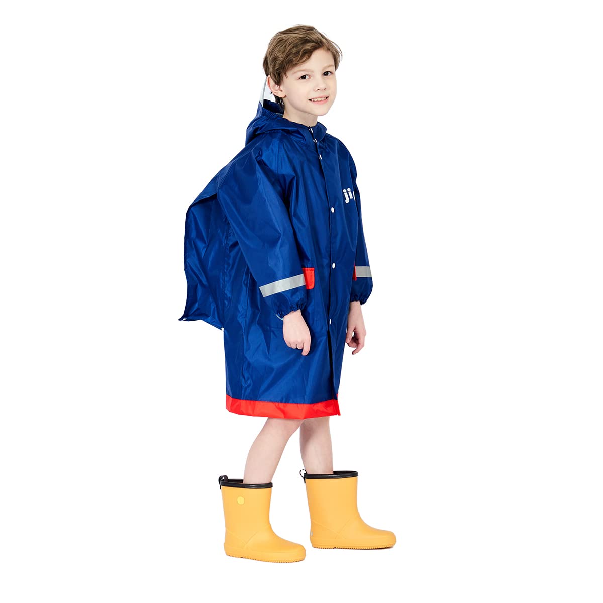 Kids Raincoats for Girls Boys Airplane Cartoon Toddler Waterproof Rain Wear Children Raincoat Jacket Poncho M Size