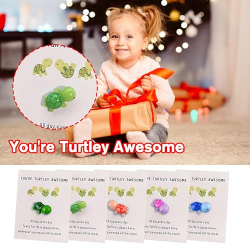 Emotional Support Turtle Gifts, You're Turtley Awesome Pocket Turtle Hug Lovely Cute Turtle Shaped Card Friendship Gift, A Card with A Turtle Ornament2