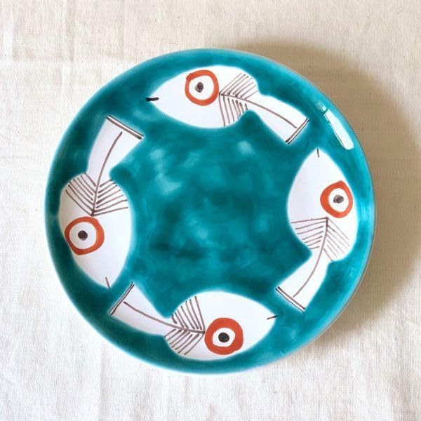 Susanna de Simone イタリア 絵皿 19cm 4匹のサカナ お皿 プレート 食器 キッチン スザンナデシモーネ 作家 アート サカナ 魚 51507 Amazon.co.jp: IZ51507SSusanna de Simone イタリア 絵皿 19cm 4匹の