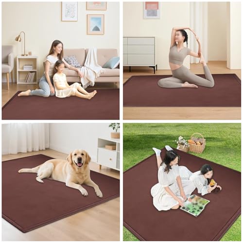 Tapis tatami en velours corail épais grand confort pour chambre bébé - 7