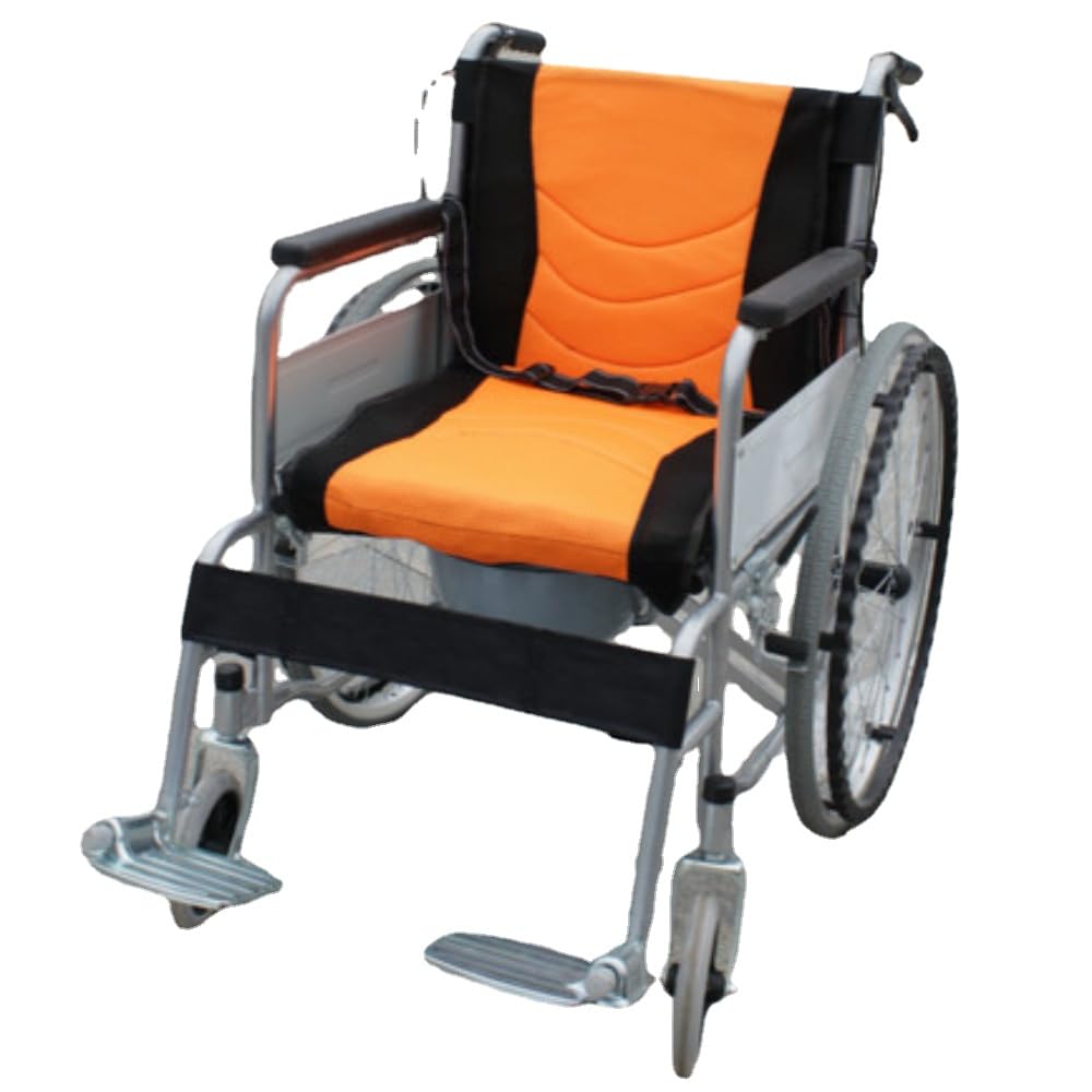 折りたたみ式介助用車椅子 オレンジとホワイト カドクラ 車椅子 車いす 車イス 軽量 コンパクト 自走式 チャップス