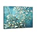 Wieco Art - Flowers Paintings Canvas Wall Art for Living Room Bedroom Home Office Decorations Large Almond Blossom by Vincent Van Gogh Classic impressionist Floral Canvas Pictures Print Artwork