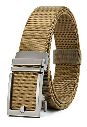 Image of CHAOREN Ratchet Belts for Men, Nylon Web Golf Belt with Automatic Buckle