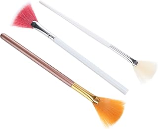 Fan-shaped Makeup Brush Set 3pcs for Women Br...