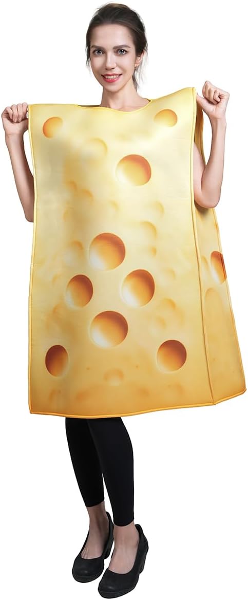 PGOND Adult Cheese Costume Food Funny Halloween Costume