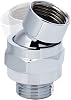 NearMoon Shower Head Swivel Ball Adapter - Solid Brass Shower Connector Ball Joint Adjustable Universal Shower Arm Extension Component (Brushed Nickel)