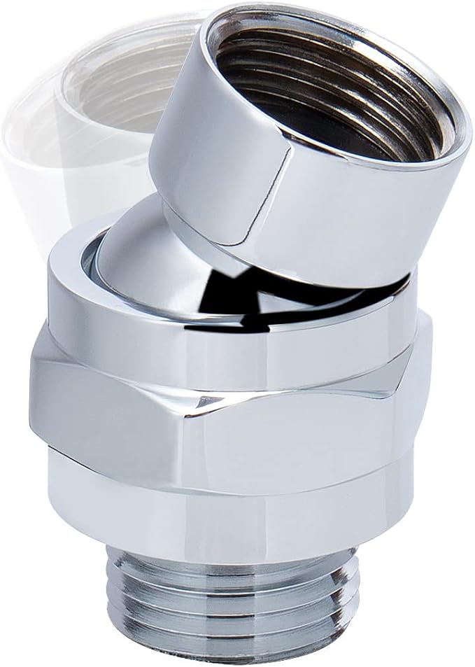 NearMoon Shower Head Swivel Ball Adapter - Solid Brass Shower Connector ...