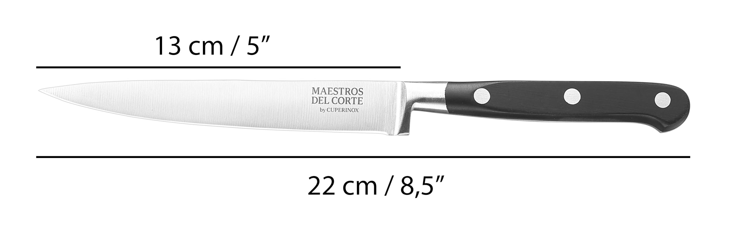 Estuche de Cuchillos Profesionales de Cocina 4 Piezas Acero Inoxidable Chef 20 cm Santoku 18 cm