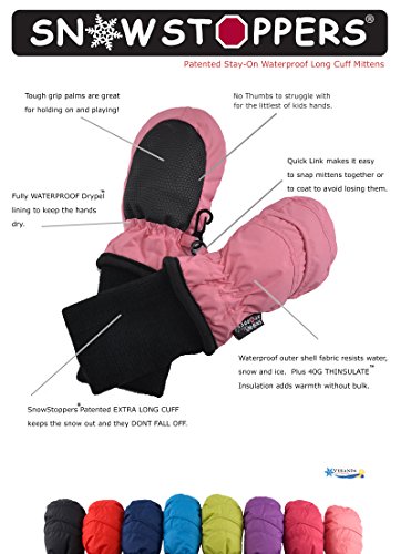 SnowStoppers Waterproof Stay On Winter Mittens with No Thumbs for Infants4
