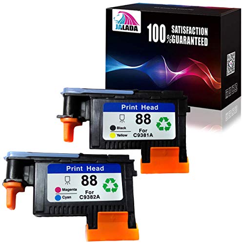 Jalada 2 Pack HP88 Printhead C9381A C9382A for HP Officejet Pro K5400 L7480 L7500 L7550 L7580 L7590 L7650 L7680 L7710 L7750 L7780 L7790 Printer