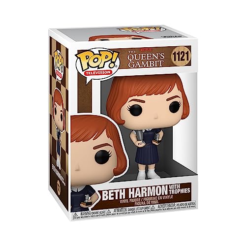 Funko Pop Tv: The Queen'S Gambit - Beth Harmon With Trophies Collectible Vinyl Figure, Multicolor, 3.75 Inches (57690)