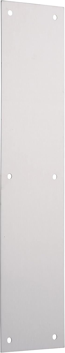 BRINKS Commercial - Commercial 15 Push Door Plate, Stainless Steel Finish - Rust and Corrosion Resistant Door Plate