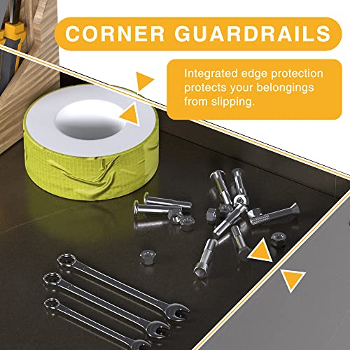 Gangmei Mobile Garage Chest Great For Tools And Supplies, Durable Metal Garage Storage Cabinet With Drawer& 2 Doors Adjustable Shelves Lockable File Cabinet,Tool Cabinets For Home(Retro) #TOP5