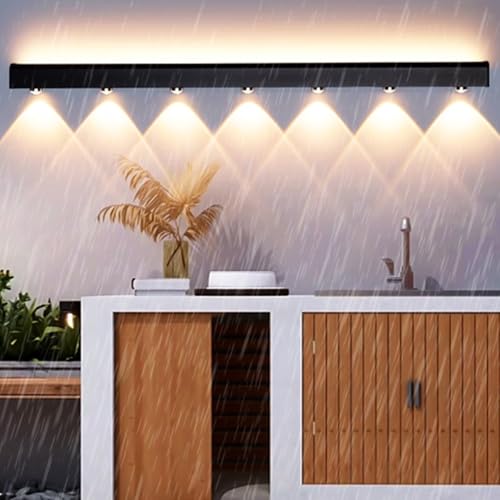 Applique murale extérieure LED étanche IP65, lampe murale moderne longue 100cm lumière neutre