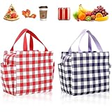 💖Breite Anwendung: Diese isolierten Kühltaschen können Essen oder Getränke 4 Stunden lang warm halten, Sie können jederzeit gesundes Essen genießen, geeignet für Reisen, Camping, Fitnessstudio, Picknick, Strand und Angeln.