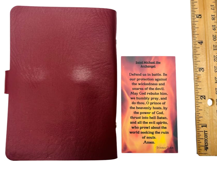 Amazon.com: Holy Card Holder Set 20 Sleeves Per Booklet with Saint Michael Prayer  Card : Office Products