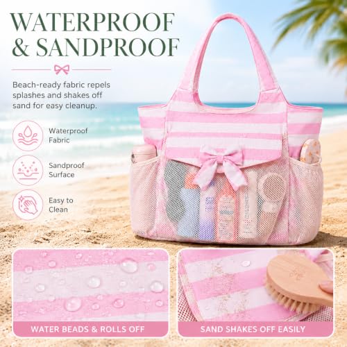 LEDAOU Beach Tote Bag for Women, Waterproof Sandproof Pool and Travel Bag by LEDAOU - Used condition - Image 9