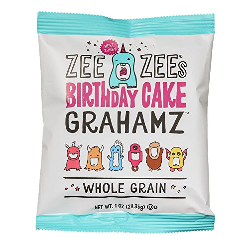 Zee Zees Birthday Cake Grahamz, Nut Free, Whole Grain, 1 oz, 24 pack