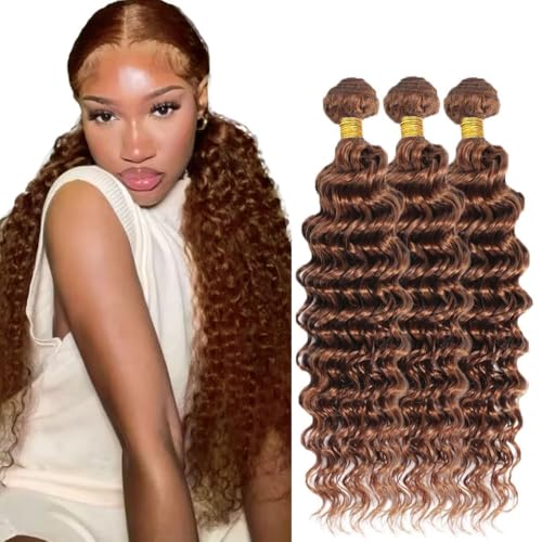 Light Brown Bundle Color #30 Loose Deep Wave Human...