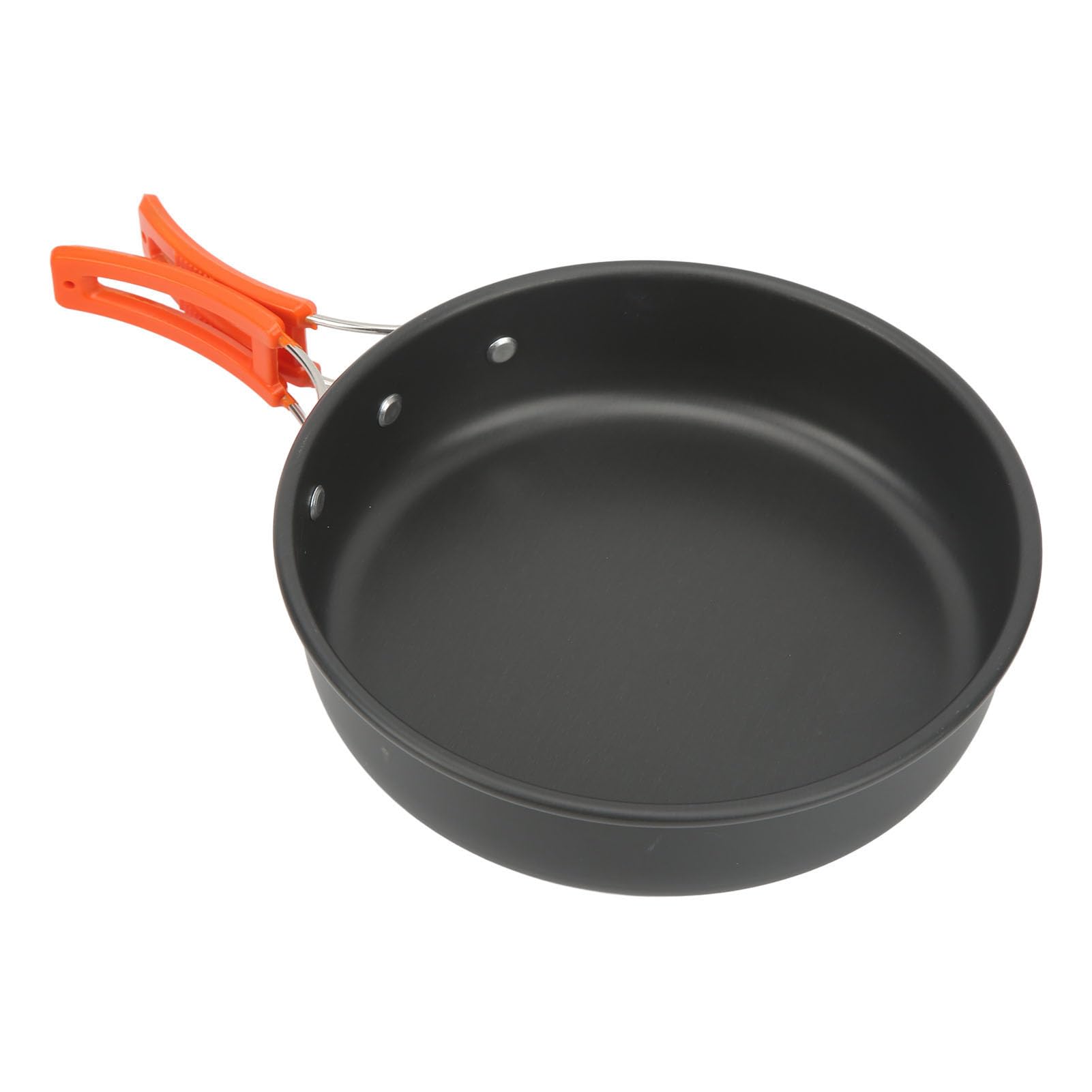 Batterie de Cuisine de Camping, Antiadhésive en Aluminium oxydé Dur, Légère et Compacte, Batterie de Cuisine de Camping, de de Randonnée avec Couverts Pliables, Poignée Auto-rebondissante pour