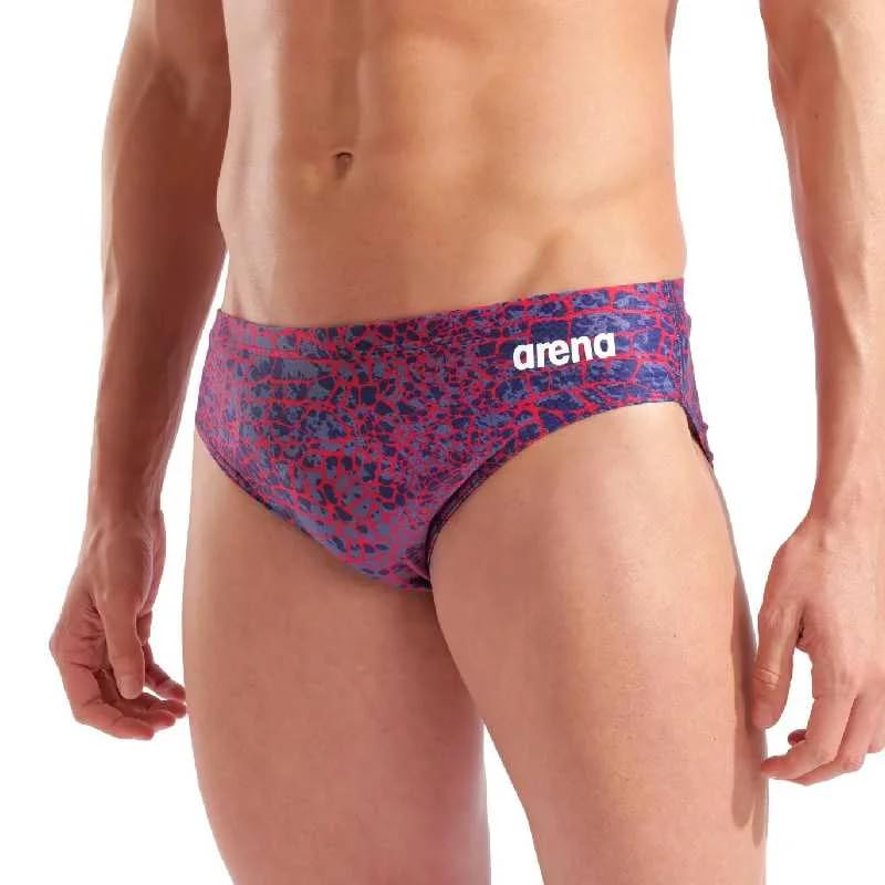 ARENA Costume Uomo Slip Nuoto Piscina Brief Dreaming Line Swim Red Snake Taglia 46 ITA