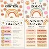 LARKINROAD Growth Mindset Posters Groovy Classroom Decor 4 Mental Health Posters Retro Classroom Decor (11x14 unframed) Therapy Posters & Social Worker Office Decor, Inspirational Wall Decor: Office, Classroom, Homeschool #1