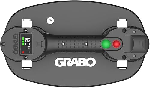 Miniatura 7 de GRABO Levantador de ventosa al vacío eléctrico profesional de 375 libras de carga máxima para paneles de yeso de madera, herramienta de elevación
