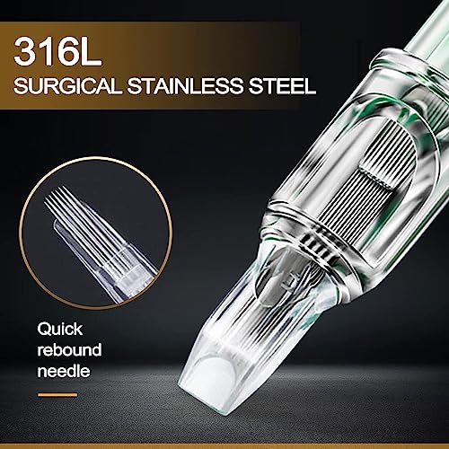 Image of 5RS Round Shader Tattoo Cartridge Needles - Disposable & Sterile (10-Pack)