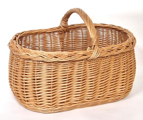 Tigana Einkaufskorb Pilzkorb aus Weide 44 x 30 cm Nr. 7010244-1F