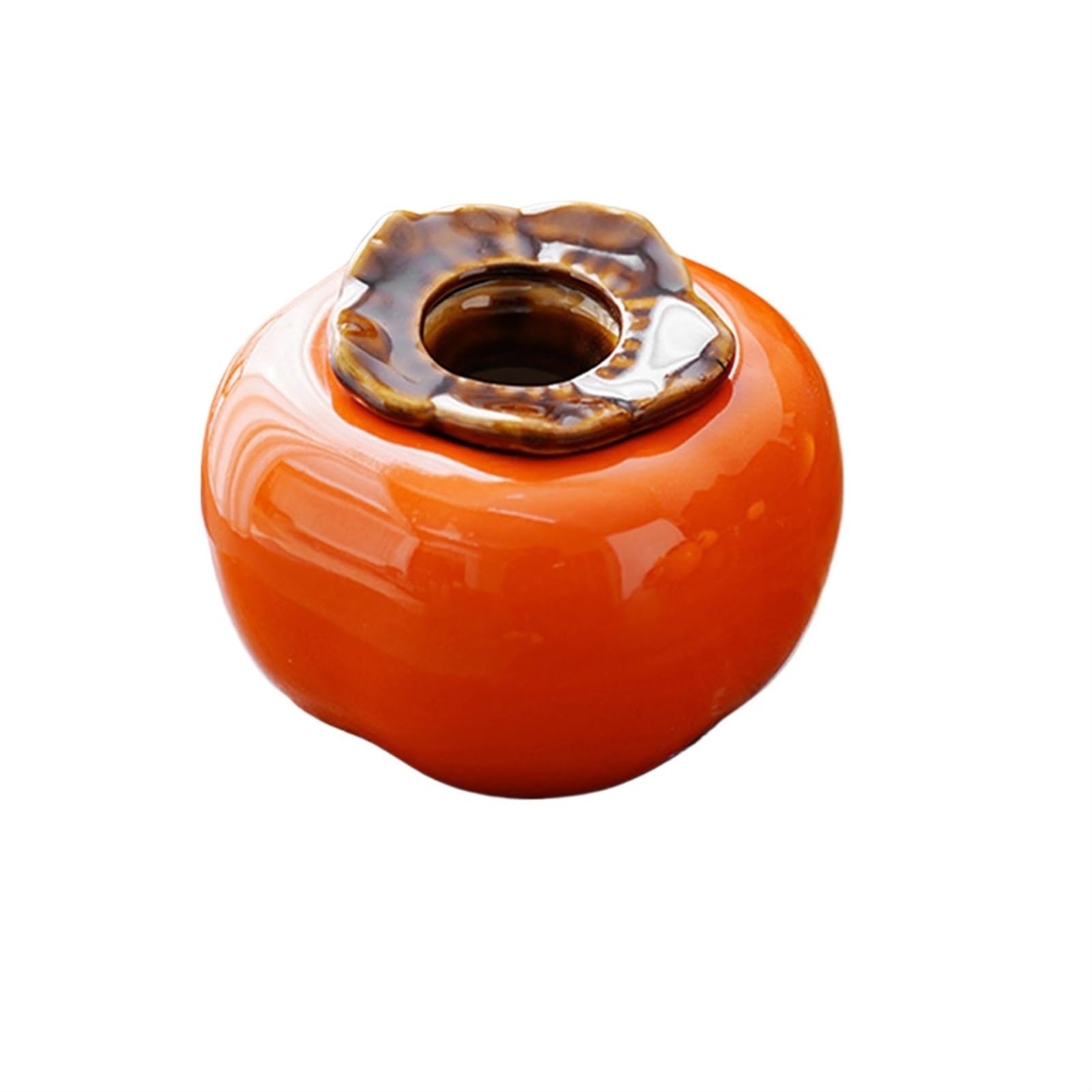 ashtray， Ceramic Ashtray Creative Persimmon Windproof Ash Holder, Desktop for Home Office Decoration(S)