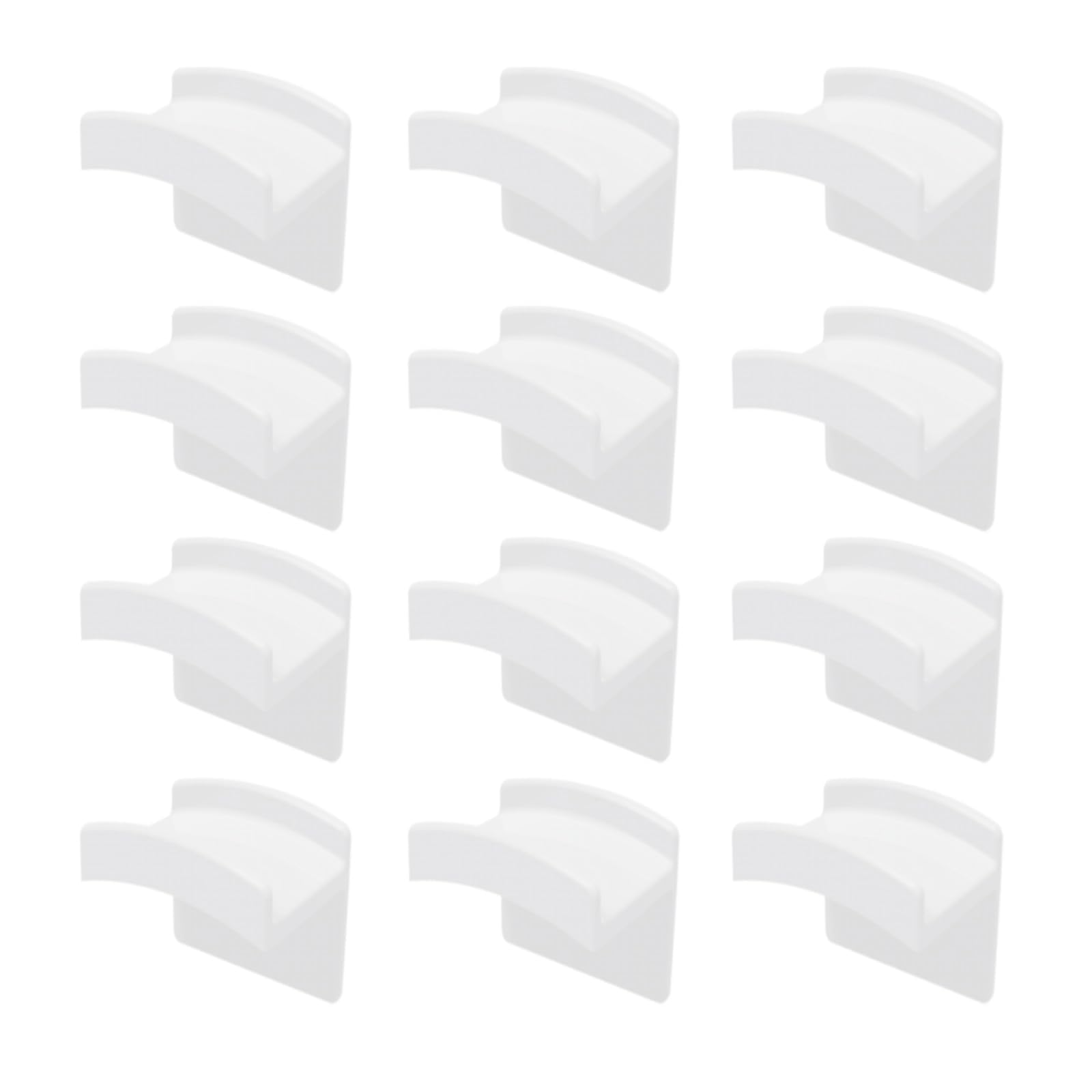 12 Pcs Adhesive Hat Hooks for Wall,Multifunctional Cap Holder,No Drilling Heavy Duty Hat Rack for Wall,Strong Durable Baseball Cap Organizer,Perfect Door,Closet,Entryway,Office,Bedroom (White)