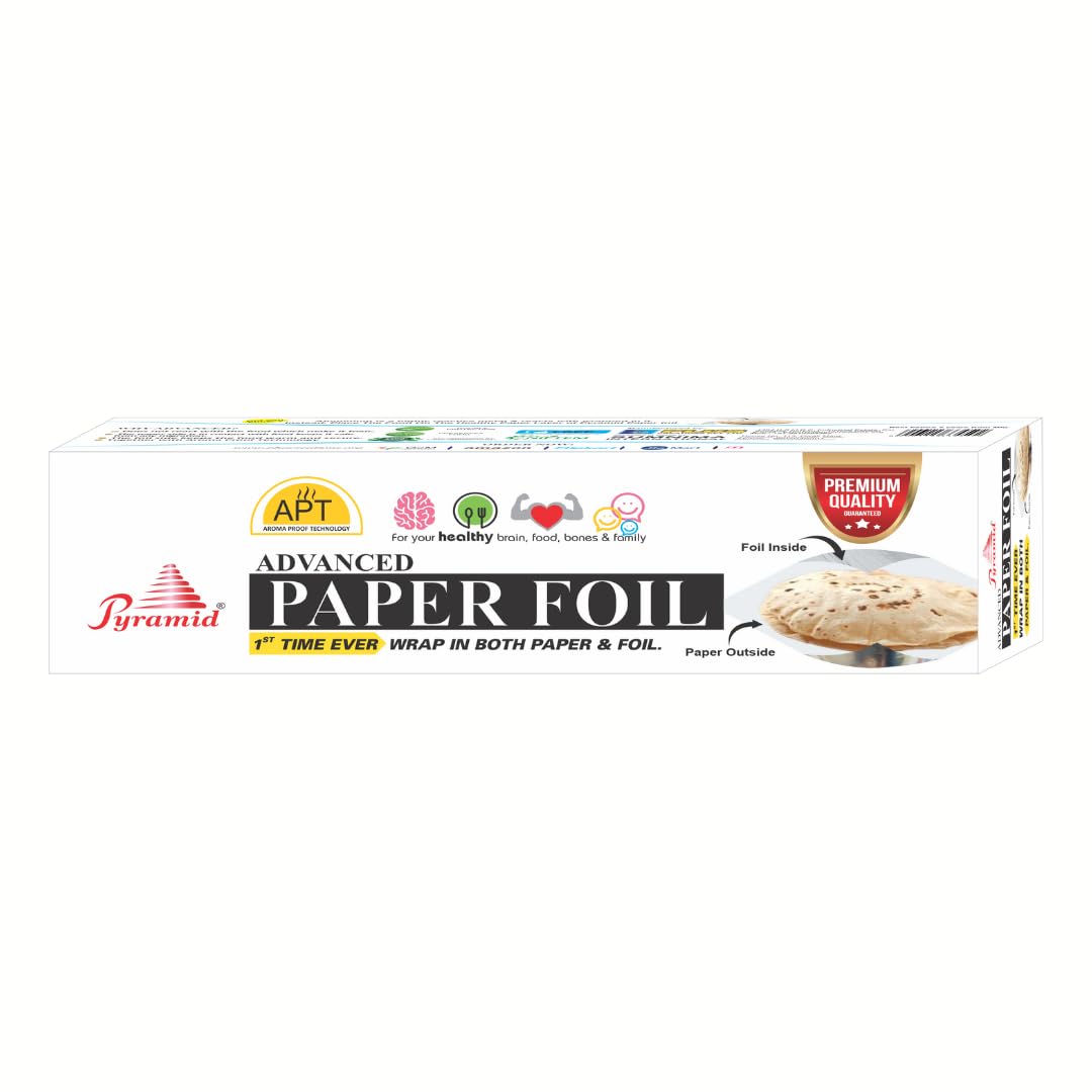 PYRAMID Paper FOIL ROLL 1 KG, Paper Inside & Foil Outside, 2 in 1 Benefits, New Method to Pack Food, Healthy, Safe & Environment Friendly (B083ZZ6NST) Amazon Price History, Amazon Price Tracker
