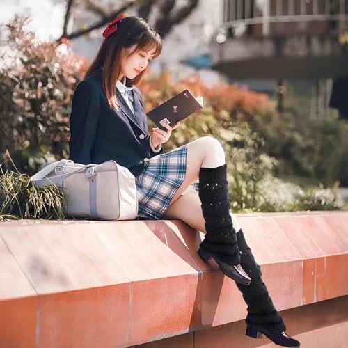 Junely Leg Warmers for Women Kawaii Leg Warmer Cute Legwarmers Japanese Socks Emo Goth Gyaru Accessories2
