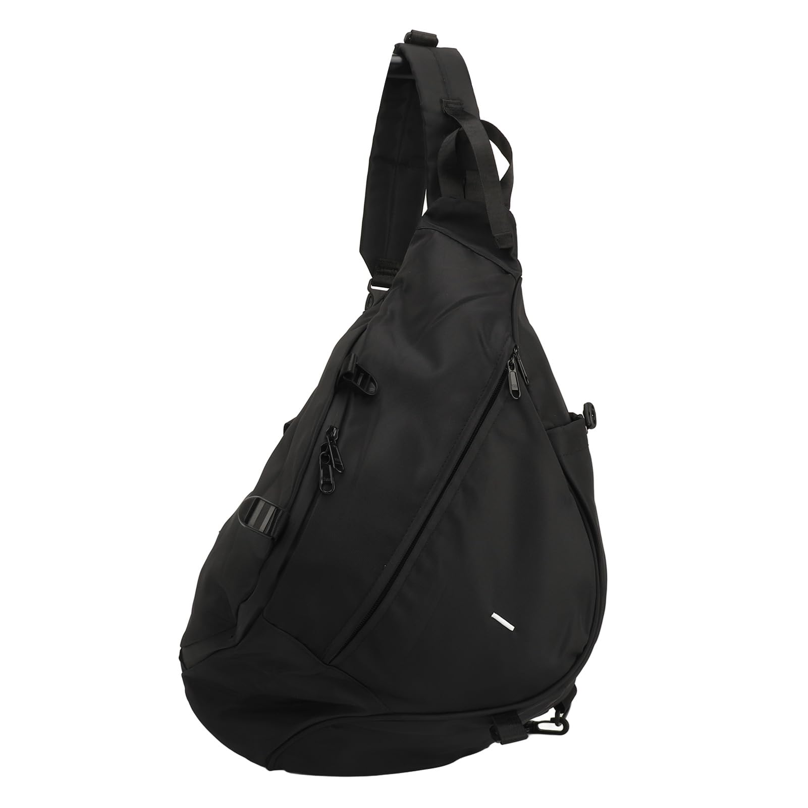 VGEBY Bolso Bandolera Grande Negro, Mochila Impermeable con Bandolera, Bolso de Pecho para Deportes Al Aire Libre de Tela Oxford para Hombres y Mujeres