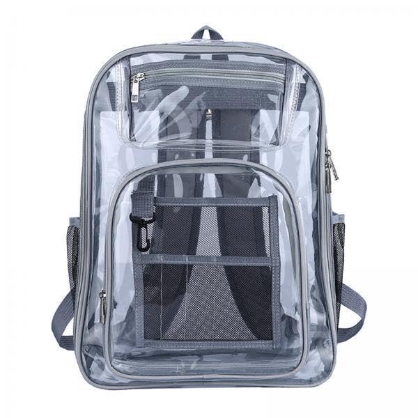 Merishopp 2xTransparent Backpack 2 Way Zip Reinforced Strap Durable for Sports Men Grey | Clothing, Shoes & Accessories | Womens Handbags & Bags-picture-44