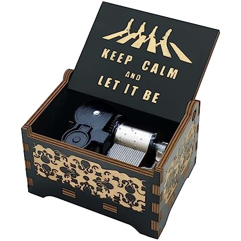 Sooharic Let It Be Music Box - 18 Note Mechanism Antique Carved Wooden Music Box Crafts (Let it be) Cover