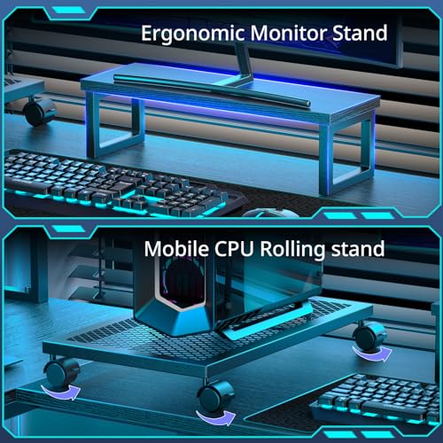 Domicon MK7 Gaming Desk Computer Desk With Pegboard & Shelves Large L Shaped Desk thumb #6