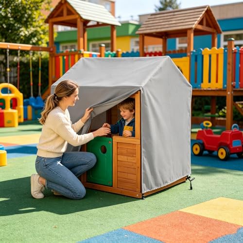 Housse de cabane enfant imperméable pour protéger de la pluie et du vent sur la terrasse - 4