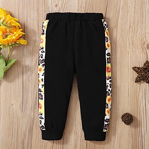 Sobowo Toddler Baby Girl Clothes Mama's Mini Floral Hoodie Top Floral Long Pants 2Pcs Fall Winter Outfits (Mama's Mini Black, 12-18 Months) #TOP5