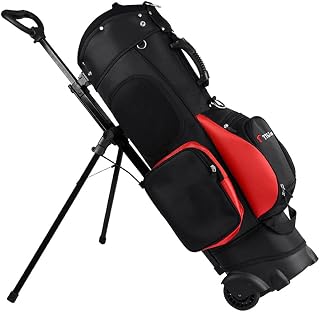 JUNZ Golf Stand Bag for Men and Women,Golf Trolley Bag With Wheels,Lightweight Golf Travel Bag,Golf Cart Bag
