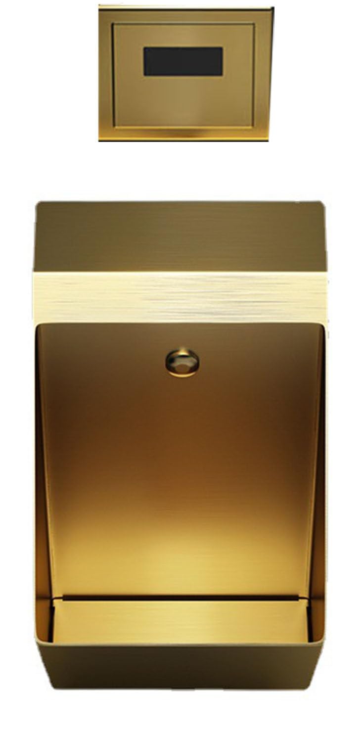 OTQEFTN Automatic Sensor Urinal,Wall Mounted Stainless Steel Urinal,Household Bathroom Toilet,Vertical Induction Flush Urinal,for Hotels,Shopping,Copper