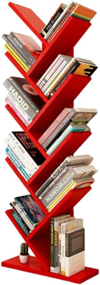 Étagère en forme d'arbre rouge pour livre et salon moderne