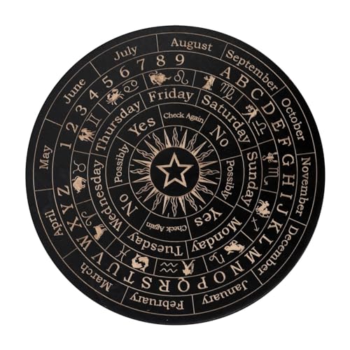 Painéis Ouija - Placa de adivinhação de pêndulo, placa de adivinhação de radiação com pêndulo, placa de pêndulo de radiestesia, placa de comunicação de madeira adivinhação,
