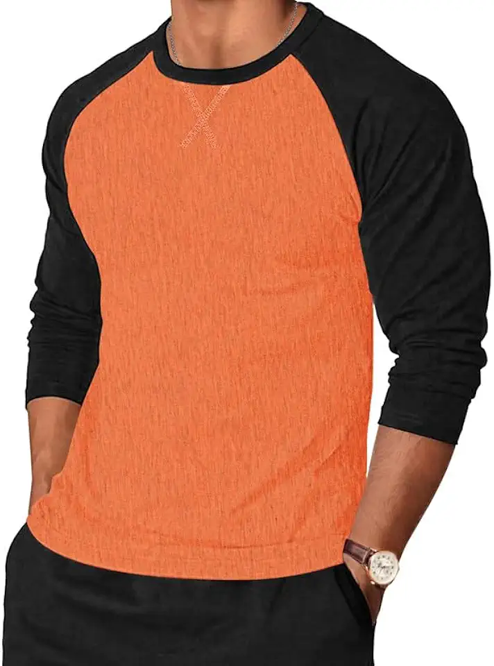 Men's Long Sleeve Shirts T Shirt Cotton Shirt Crewneck Shirts
